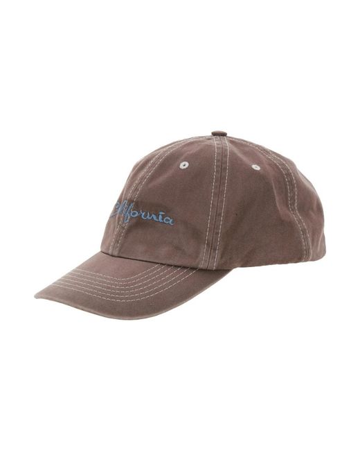 ERL Accessoires ,Bruin ,Katoen California Cap Woven in het Brown voor heren