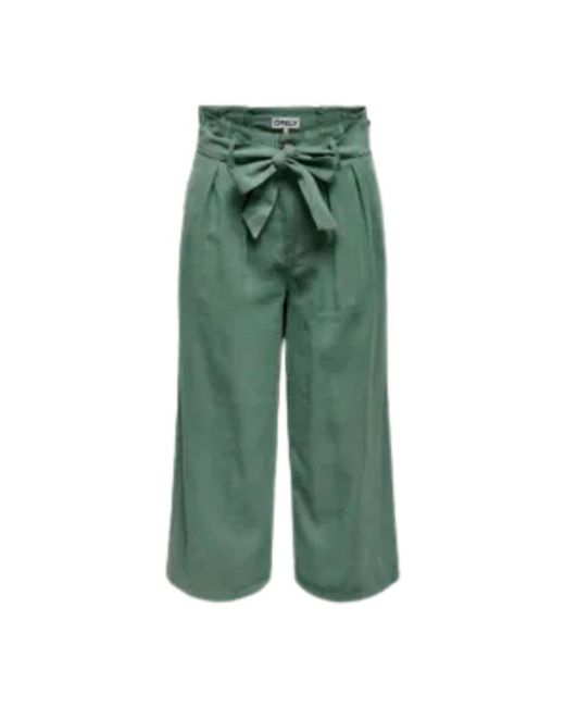 ONLY Green Cropped Trousers