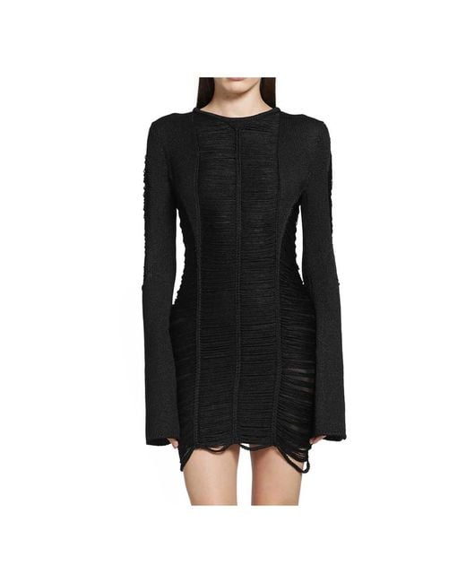 The Attico Black Knitted Dresses