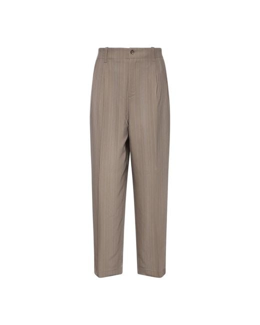 Golden Goose Deluxe Brand Gray Wide Trousers for men