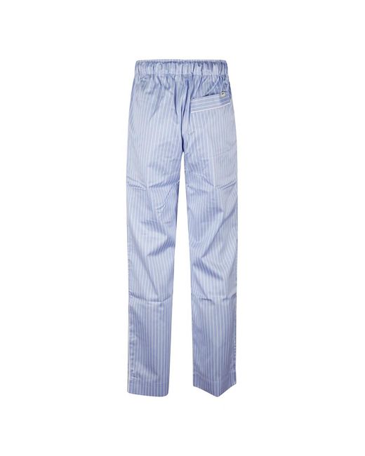 Tekla Blue Straight Trousers