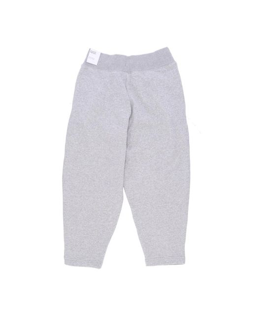 Nike Fitness ,Grijs ,Katoen Fleece Trainingsbroek Curved in het Blue