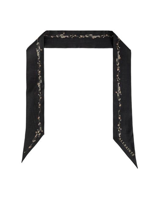 AllSaints Black Cora Scarf