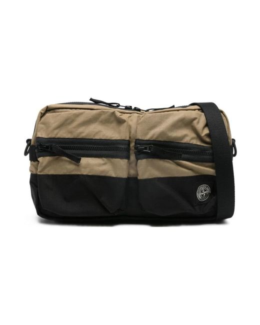 Stone Island Black Cross Body Bags for men