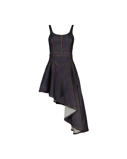 Alexander McQueen Blue Midi Dresses