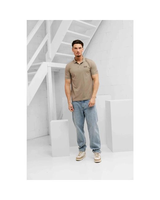 Emporio Armani Gray Polo Shirts for men