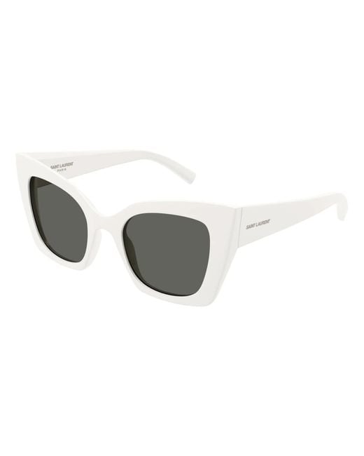 Saint Laurent White Sunglasses