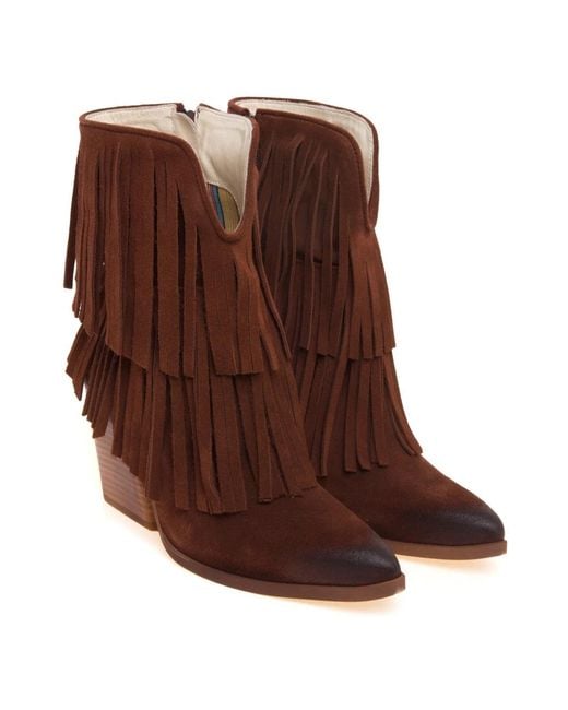 Felmini Brown Cowboy & Biker Boots