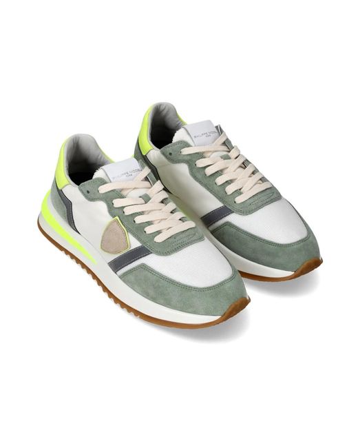 Philippe Model Green Sneakers for men