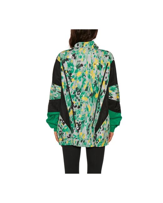 Adidas By Stella McCartney Green Stilvolle gewebte reißverschlussjacke