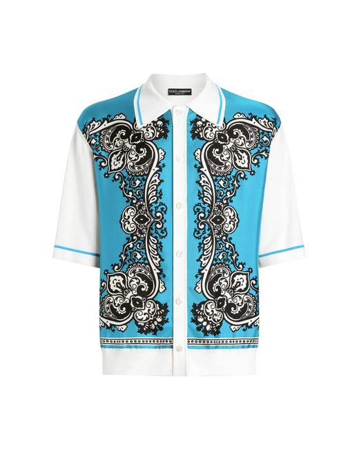 Short Sleeve Shirts di Dolce & Gabbana in Blue da Uomo