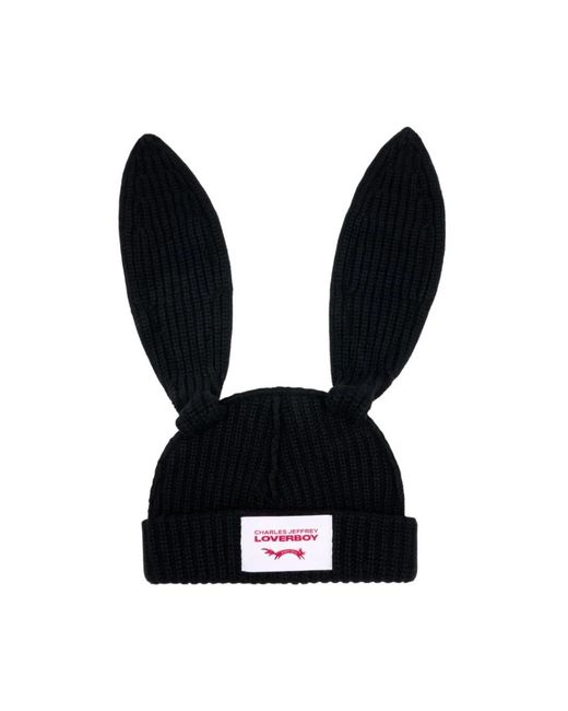 Loverboy by Charles Jeffrey Black Beanies