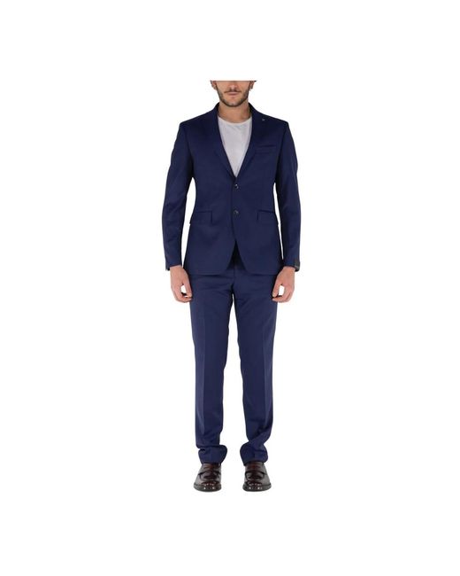 Tagliatore Single Breasted Suits in het Blue voor heren