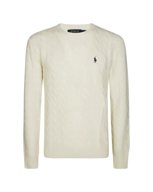 Polo Ralph Lauren White Round-Neck Knitwear for men