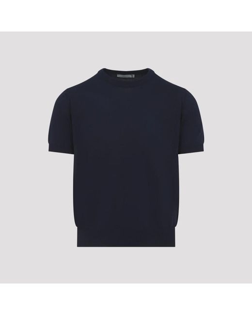 Canali Blue Round-Neck Knitwear for men