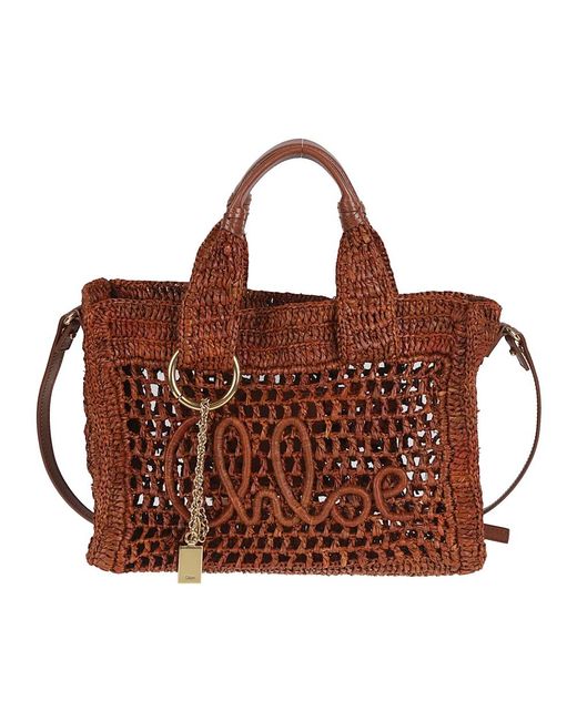 Chloé Brown Shopping Bags