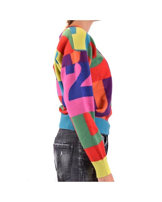 DSquared² Multicolor Round-Neck Knitwear