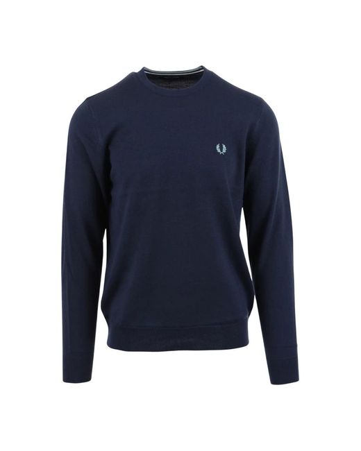 Fred Perry Blue Round-Neck Knitwear for men