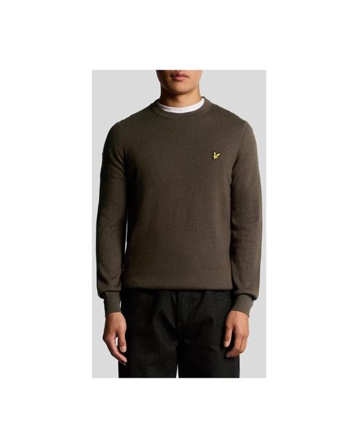 Lyle & Scott Green Round-Neck Knitwear for men