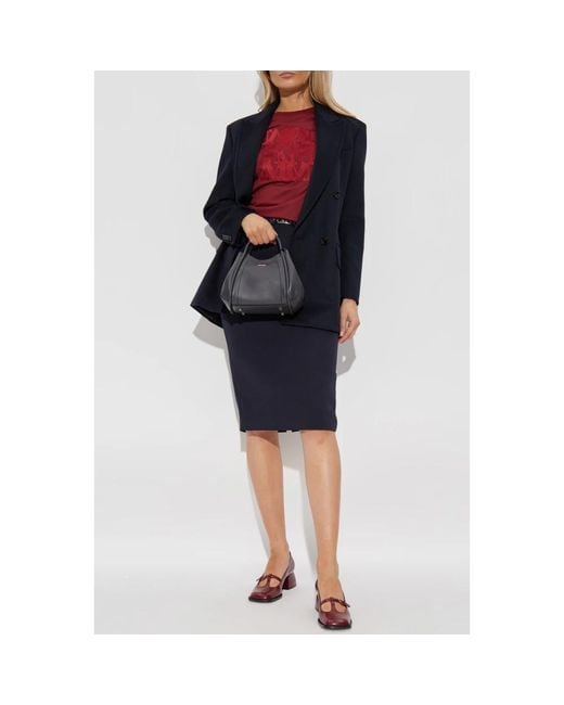 Max Mara Blue Double-Breasted Coats