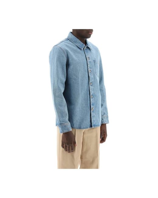 Blouses & shirts > denim shirts A.P.C. pour homme en coloris Blue