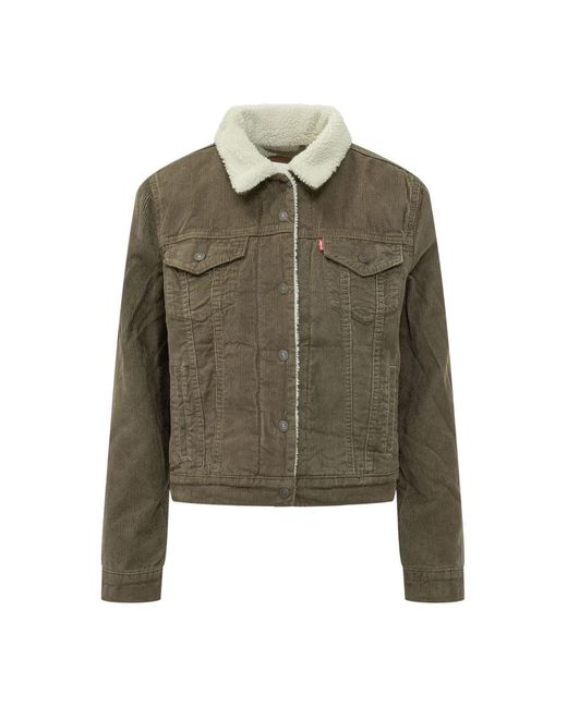 Levi's Green Faux Fur & Shearling Jackets