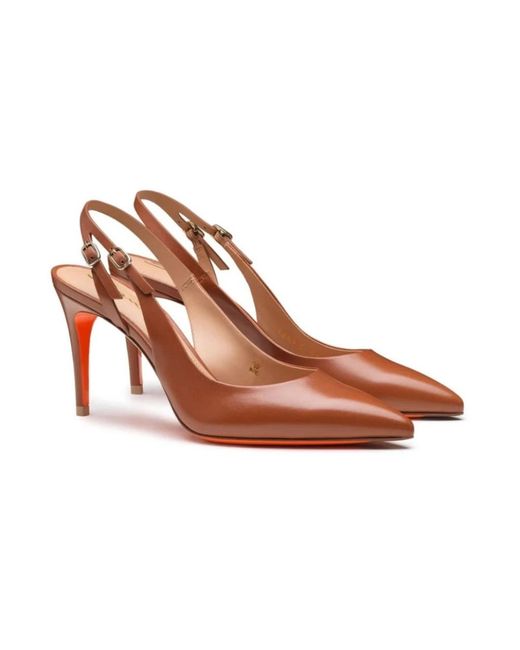 Santoni Brown Audrey 85 Pump
