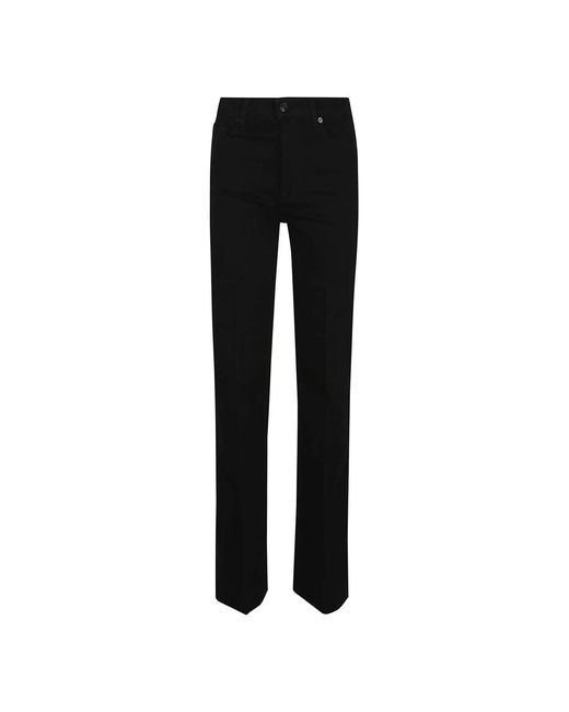 7 For All Mankind Blauwe Flared High-Waisted Jeans in het Black