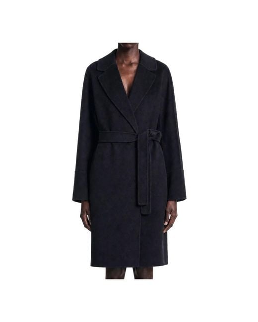 Max Mara Blue Belted Coats