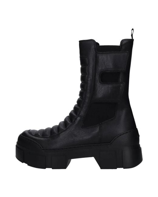Vic Matié Black Lace-Up Boots