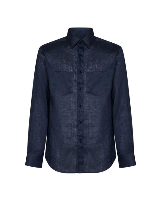 Low Brand Blue Casual Shirts for men