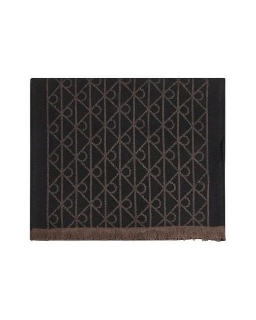 Calvin Klein Black Winter Scarves