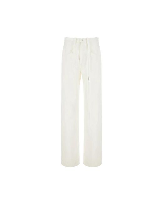 Ann Demeulemeester White Straight Fit Jeans