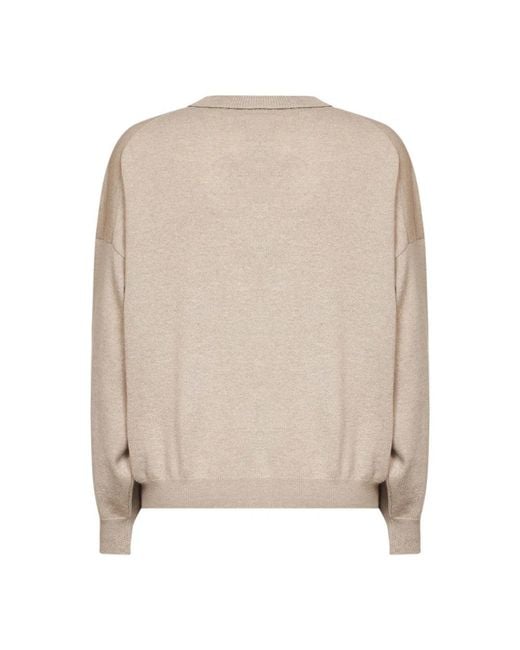 Brunello Cucinelli Natural Round-Neck Knitwear