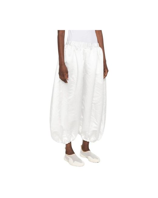 Comme des Garçons Cropped Broeken in het White