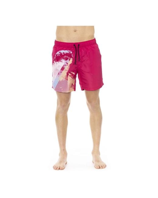 Bikkembergs Pink Beachwear for men