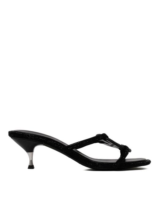 Tory Burch Black Heeled Mules
