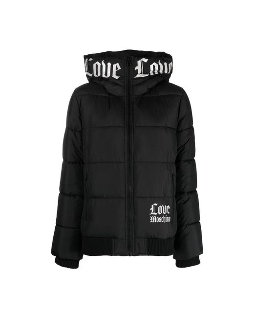 Love Moschino Black Winter Jackets