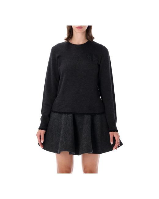 Ganni Black Round-Neck Knitwear