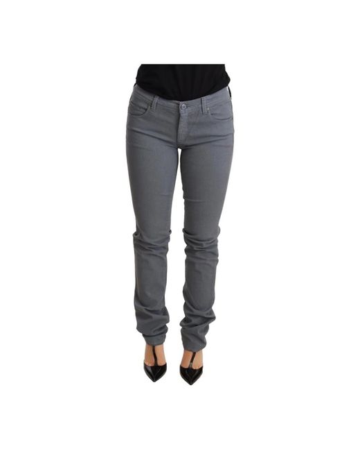 Jeans di cotone sottili magri a bassa vita di ermanno sciart di Ermanno Scervino in Gray