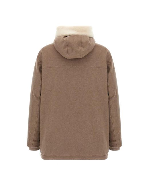 Brunello Cucinelli Brown Winter Jackets for men