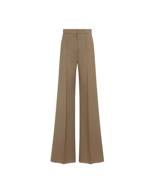 Max Mara Natural High-Waisted Wide-Leg Trousers