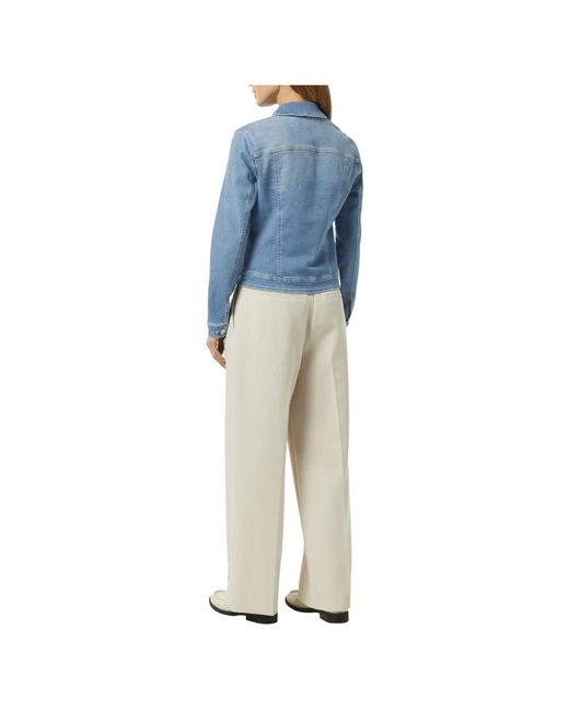 Comma, Blue Elastische Jeansjacke Mit Taschen
