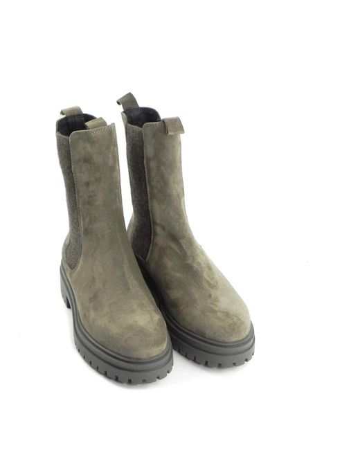 E mia Green Chelsea Boots
