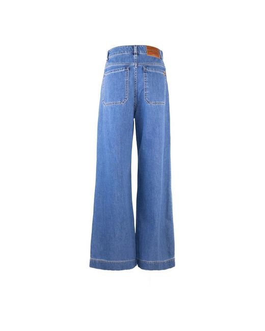Max Mara Jeans ,Blauw ,Katoen Blauwe Jeans 100% Katoen Samenstelling in het Blue