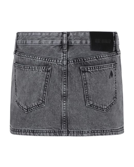 The Attico Black Schwarzer Denim Minirock