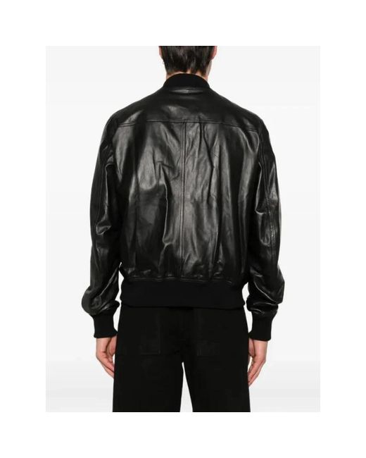 Rick Owens Black Bomber Jackets