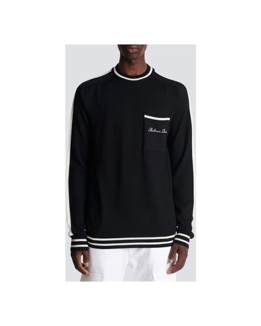 Pullover iconico di Balmain in Black da Uomo