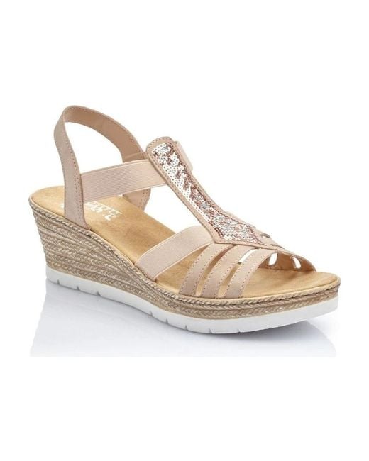 Rieker Metallic Wedges