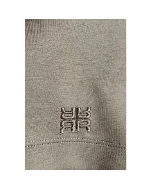 Riani Kortemouw Trui Met Logoborduursel in het Gray